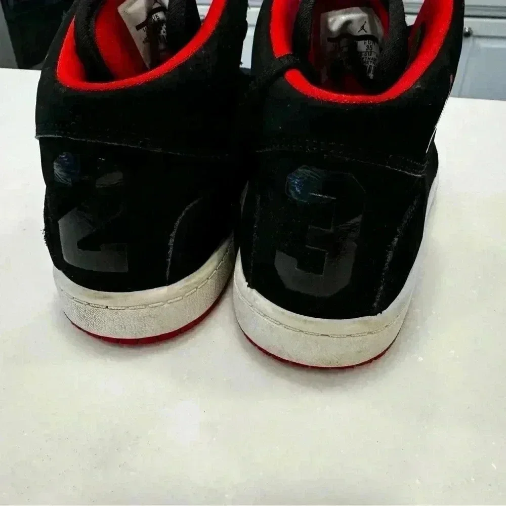 Nike Air Jordan Retro Mid Suede Black/Red Youth 3Y Boys (88435-012)